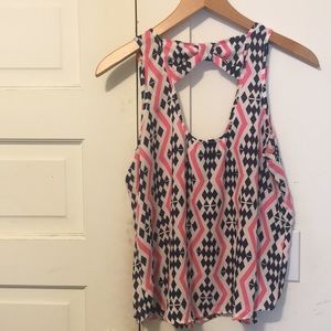 Rue21 Fun Back Bow Tank Blouse